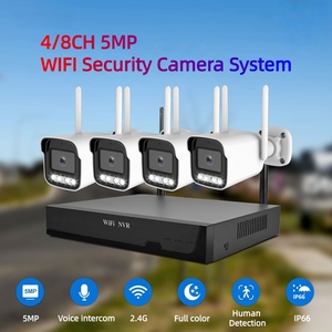 4CH <span class=keywords><strong>WIFI</strong></span> Bullet CCTV Camera Set với 5MP tầm nhìn ban đêm cho an ninh nhà từ nhà - Product Image 5