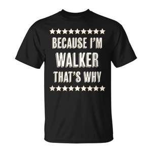 Camiseta con nombre de Walker, manga corta, cuello redondo, unisex, para adultos, reunión familiar, fiesta, serigrafía - Product Image 1