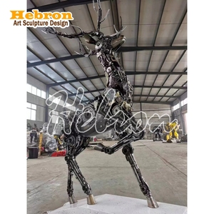 Gran Escultura <span class=keywords><strong>de</strong></span> Caballo Industrial Vintage con Engranajes, Escultura <span class=keywords><strong>de</strong></span> Animal <span class=keywords><strong>de</strong></span> Tamaño Real <span class=keywords><strong>de</strong></span> Metal Estilo Steampunk, Arte <span class=keywords><strong>de</strong></span> <span class=keywords><strong>Hierro</strong></span> Reciclado, Escultura <span class=keywords><strong>de</strong></span> Ciervo para Bar - Product Image 4