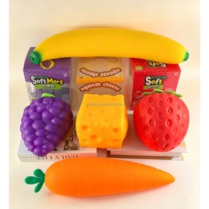 Jouet anti-stress géant en forme de banane, fraise, maïs, fromage, raisin, directement de l'usine, pour soulager le stress - Product Image 2