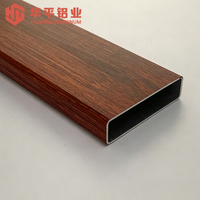 Profilé en aluminium à grain de bois haute performance, tube creux robuste pour la décoration des fenêtres et des portes résidentielles et commerciales
