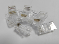 RJ45 tête de cristal câble réseau cordon de raccordement prise UTP Cat5/Cat6 10A Contact cuivre mâle/femelle boîtier PC coupleur en plastique