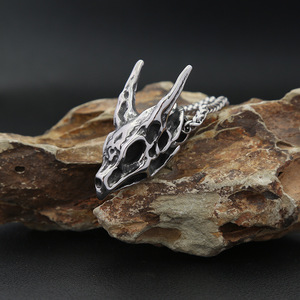 Collar con Colgante de Calavera de Dragón de Acero Inoxidable yunnique para Hombre, Joyería de Acero Titanio, Regalo, Collares de Moda - Product Image 1
