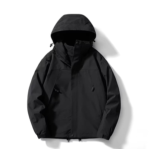 <span class=keywords><strong>Bon</strong></span> <span class=keywords><strong>prix</strong></span> <span class=keywords><strong>Veste</strong></span> coupe-vent 3 en 1 pour la randonnée à capuche avec fermeture éclair debout, coupe-vent, respirante, imperméable pour le camping, la randonnée en montagne et les activités de plein air - Product Image 4