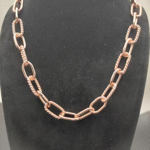 Collana in Argento 925 David Yarman con Catena in Oro 18K e Argento Sterling 925 per Donne, Bicolore con Ovale Liscio e Intrecciato - Product Image 3