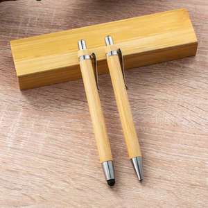 Juego de Bolígrafos Ecológicos de Bambú con Logotipo Personalizado, Tinta Multicolor, Multifuncionales, para Uso Promocional, 1.0 mm, 2 Bolígrafos por Caja - Product Image 5