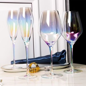 L haut de gamme personnalisé coloré mariage barre série luxe Oblique bouche <span class=keywords><strong>Bordeaux</strong></span> rouge sans plomb cristal verre à vin grande capacité tasses - Product Image 4