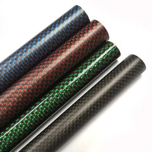Tubo Redondo de Fibra de Carbono Multicolor SHENYU 3K, 5mm de Grosor, Personalizable, Ligero y de Alta Resistencia - Product Image 4