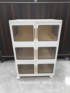 Organizador de maletero de plástico Contenedores de almacenamiento plegables con tapas y puertas Molde usado - Product Image 4