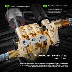 Máquina de Lavagem de Carro Elétrica Doméstica 220V, Limpeza de Alta Pressão, Bomba Pequena Portátil 2000W, Pressão de 40kg - Product Image 3