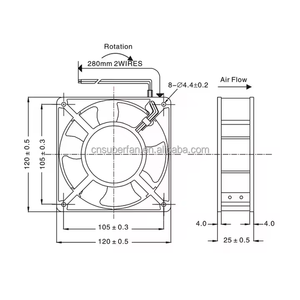 AC 12038 inndustrial tản nhiệt quạt làm mát 110V 220V 380V tay áo mang loại Cooler nhôm dây động cơ 120mm cho lồng ấp trứng - Product Image 6