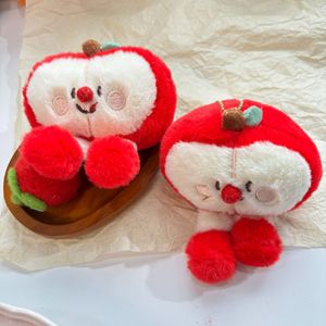 Porte-clés en peluche <span class=keywords><strong>pomme</strong></span> à nez <span class=keywords><strong>rouge</strong></span> mignon et coquin, style Ins, haute valeur chromatique - Product Image 3