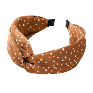 Korean Style Polka Dot <b>Headband</b> Fabric Hairband Daily Use Manual Made - Product Image 5