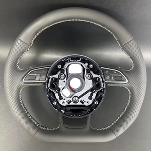 Volant sport de remplacement pour <span class=keywords><strong>Audi</strong></span> S/R Series & A/<span class=keywords><strong>Q</strong></span> Series, cuir/fibre de carbone - Product Image 3
