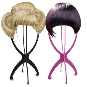 Nouveau type pas cher <span class=keywords><strong>prix</strong></span> vente chaude pliant portatif coloré en plastique perruque et chapeau présentoir fait main support de stockage rack - Product Image 2