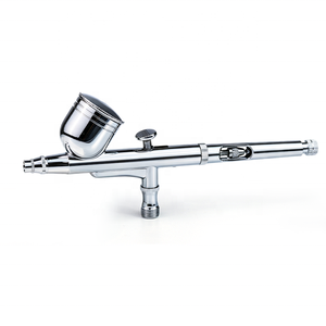 Pistolet aérographe de précision 7 ml à alimentation par gravité, pistolet aérographe chromé avec queue creuse réglable, facile à nettoyer pour la mini-<span class=keywords><strong>peinture</strong></span> - Product Image 2