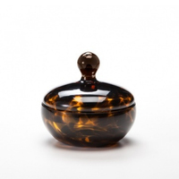 Ensemble d'accessoires de salle de bain en verre ambré écologique à imprimé léopard Excel 2024, 3 pièces, emballage personnalisé avec logo pour hôtel et usage domestique