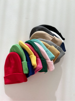 Bonnet pour enfants 0-6T, coupe-vent unisexe en coton, décontracté, pour l'extérieur, hiver, sans élastique, motif uni, tendance