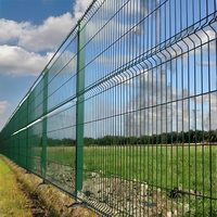 Hoge Kwaliteit Pvc-Gecoate Stalen Frame 3d Cover Gelaste Gaas Veiligheidshek Boerderij Sportpoort Lage Rail Hek