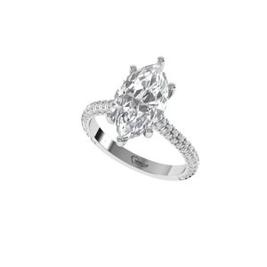 Bague ethnique en diamant de laboratoire taille marquise, argent 925, or 9kt, 14kt, 18kt, bagues en diamant pour femme, bague de fiançailles - Product Image 3