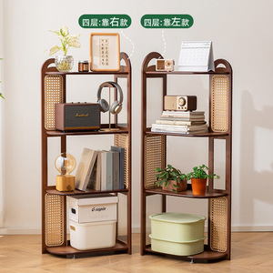<b>Corner</b> Shelf 5 Tier Wooden <b>Storage</b> Rack Space Saving Bookcase For Bedroom Living Room - Product Image 2