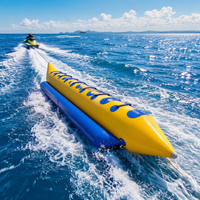 Vente flash : Bateau banane gonflable à tube unique pour 8 personnes, remorquable, pour les sports nautiques sur la plage et le lac