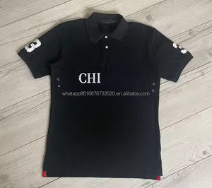 <span class=keywords><strong>Polo</strong></span> da <span class=keywords><strong>Uomo</strong></span> di Alta Qualità in Cotone 100% Pesante con Logo Ricamato Personalizzato, Stile Casual Vintage - Product Image 3