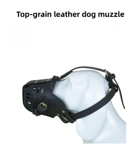 Mordaza para Perro de Cuero de Primera Calidad al por Mayor, Directo de Fábrica, 4mm de Grosor, Piel Genuina de Vacuno, para Razas Grandes como <span class=keywords><strong>Pastor</strong></span> Alemán y <span class=keywords><strong>Akita</strong></span> - Product Image 1