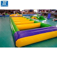 Parc aquatique gonflable avec échelle d'escalade, pont flottant, parcours d'obstacles pour les sports nautiques