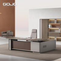 Bureau de direction moderne et minimaliste à hauteur réglable électriquement, bureau de travail motorisé assis-debout pour dirigeant