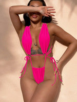 Maillot de bain une pièce avec logo personnalisé 2023 Vêtements de plage sexy sans marque privée rembourrée Maillots de bain brésiliens Maillot de bain micro-string Bikini