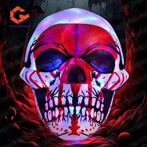 Esqueleto Inflable de Halloween, Cabeza de <span class=keywords><strong>Zombie</strong></span> Inflable con Luz LED para Decoración de Festivales - Product Image 4