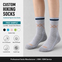Chaussettes de randonnée épaisses en tricot pour le trekking, le camping et la marche, avec talon et orteils renforcés et soutien de la voûte plantaire