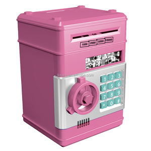 행운의 장난감 전자 돈 은행 금고 미니 <span class=keywords><strong>ATM</strong></span> 현금 동전 수 자동 스크롤 종이 돈 절약 상자 어린이를위한 멋진 생일 선물 - Product Image 1