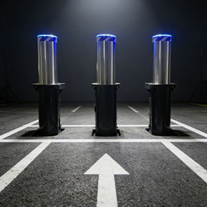 Bolardos de Seguridad de Tráfico de Acero Inoxidable con Sistema Hidráulico Automático para Estacionamiento - Product Image 1