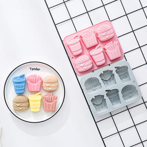 <span class=keywords><strong>Molde</strong></span> de Silicona para Pasteles de Halloween, <span class=keywords><strong>Molde</strong></span> para Hornear, 6 en 1, Forma de Hamburguesa y Papas Fritas, para Jabón Hecho a Mano, Gelatina, Resina Epoxi - Product Image 3