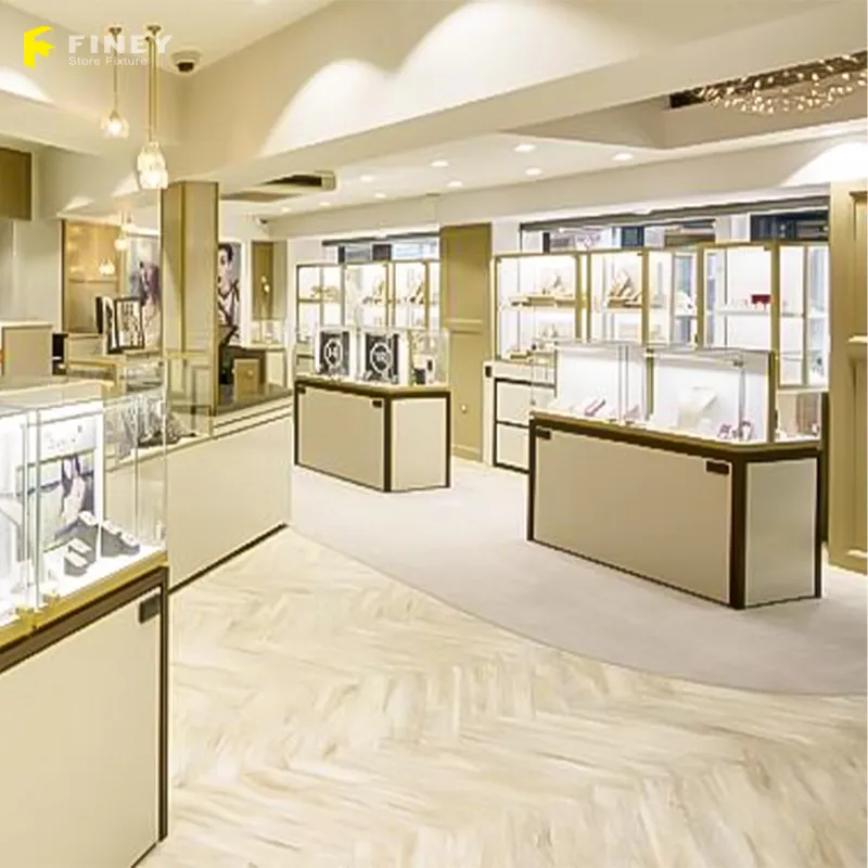 China Supplies Free Design Modern Style Display Furniture Store Light Layout For Jewelry Shop Interior Decoration