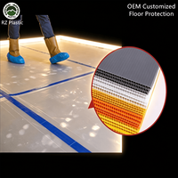 Plaque de protection de sol en plastique ondulé PP pour chantier de construction, imperméable, robuste, réutilisable, fabricant OEM, sur mesure