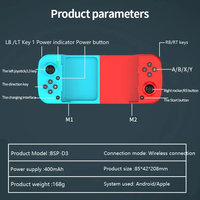 Manette de jeu mobile D3 BSP-D3, manette sans fil télescopique pour Android/iOS/Hongmeng, manettes de jeu extensibles, joystick