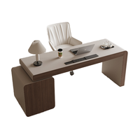Bureau de direction de luxe moderne en bois avec design haut de gamme en bois massif en acier inoxydable pour le bureau et l'étude