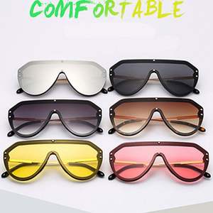 Nouvelles Lunettes de Soleil Carrées Surdimensionnées Sans Monture UV400 Tendance 2021 pour Hommes et Femmes - Product Image 6