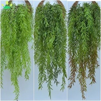 Plante artificielle suspendue en plastique, feuilles de bambou, vigne de verdure, pour la décoration de la maison, du porche, des fenêtres, de la ferme et du jardin