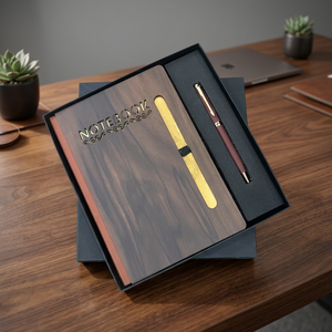 Agenda Ejecutiva A5 de PU con Bolígrafo Metálico, Caja de Regalo, 100 Hojas, Tapa Dura con Impresión UV para Marca Corporativa - Product Image 4