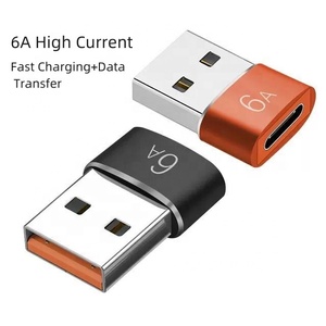 6A OTG alliage d'aluminium Type C femelle vers USB un adaptateur mâle câble de chargeur rapide pour <span class=keywords><strong>iPhone</strong></span> <span class=keywords><strong>11</strong></span> 12 13 14 pour sortie Samsung DC - Product Image 4