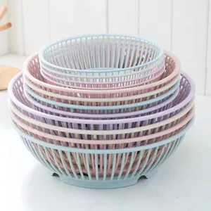 Durable Multi-Purpose Kitchen Vegetable Colorful Colanders Strainers Fruit Vegetable Storage Filter Basket For Space-Saving