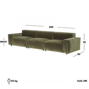 Canapé moderne simple et combiné de meubles de salon à 3 places en <span class=keywords><strong>velours</strong></span> Canapé modulaire nordique - Product Image 2