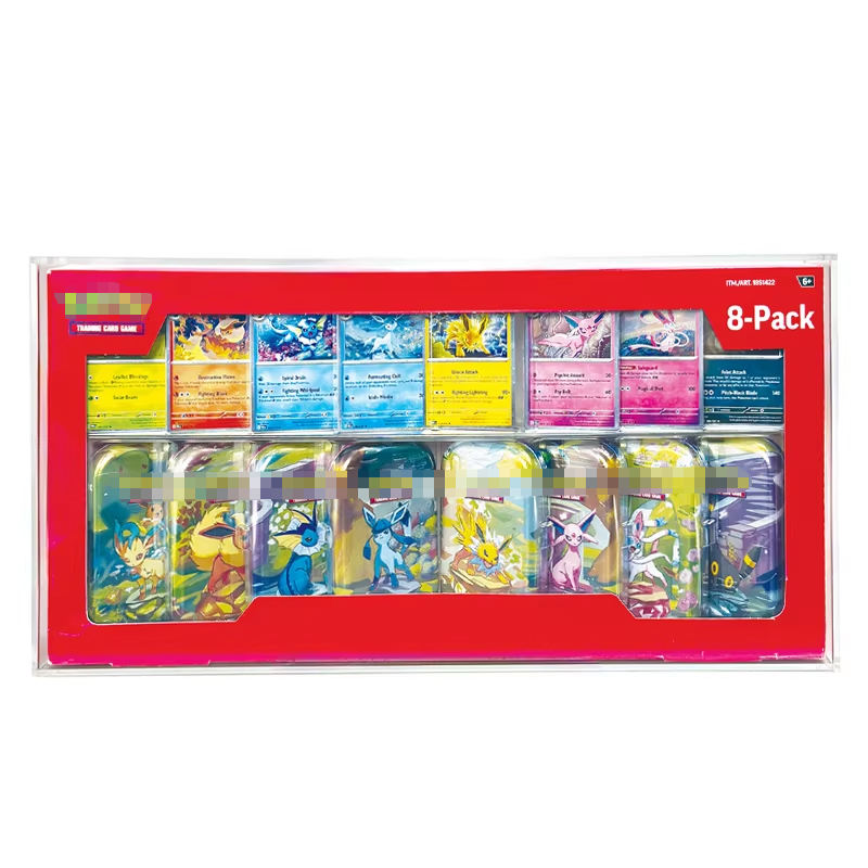 Costco Prismatic Evolutions 8- Pack Mini Tins Acrylic Case