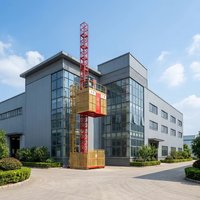 Grue de levage de chantier SC100U avec élévateur de matériaux modulaire breveté de 1 tonne