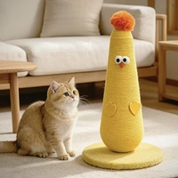 Jouets pour chats : Griffoir avec plateau, non abrasif et sans débris, poussins mignons pour divertir les chats, jouet de modelage pour pattes