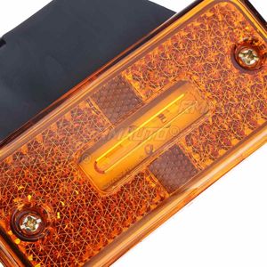 4Pcs Trailer Clearance Lights Truck Side Marker LED Light Tractor Lorry Tail Lamp With <b>Bracket</b> Red Amber <b>White</b> 24V Lighting - Product Image 2
